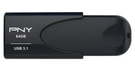 PNY Attaché 4 64GB čierna / Flash disk / USB 3.2 Gen 1 / čítanie 80 MB/s / zápis 20 MB/s (FD64GATT431KK-EF)