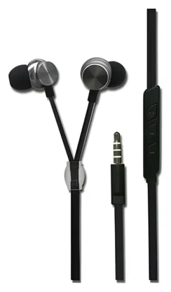 2GO In-Ear Luxury Zipper-Style antracitové / Slúchadlá do uší s mikrofónom / 3,5 mm jack / drôtové (794476)