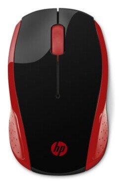 HP 200 červená / bezdrôtová myš / optická / 1000 dpi / USB (2HU82AA#ABB)