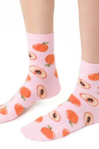 Dámske vzorované ponožky 099 Růžová 35-37