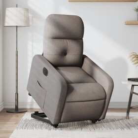 VidaXL vidaXL Podnoszony fotel rozkładany, elektryczny, farba taupe, tkanina