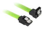 Sharkoon SATA III zelená / SATA kábel / pravouhlý 90 ° / 45 cm (4044951016525)