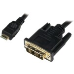 LogiLink HDMI / DVI káblový adaptér Zástrčka HDMI Mini-C, DVI-D 18 + 1 pól Zástrčka 1.00 m čierna CHM002 HDMI kábel; CHM002