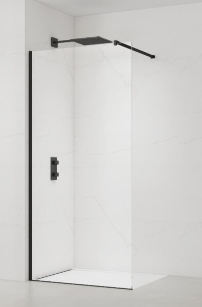 Sprchová zástena Walk-in 130 cm SAT čierna SATBWI130PRC SATBWI130PRC