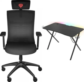 Genesis Astat 200 G2 + Holm 200 RGB čierna / Herné kreslo a stôl / 113×60 cm (M-9121101)