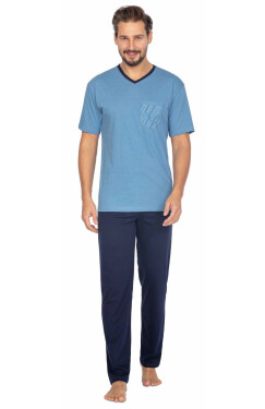 Pánske pyžamo Regina 456 2XL-3XL světlá melanž XXL