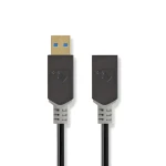 Nedis USB-A (M) - USB-A (F) antracitová / Predlžovací kábel / USB 3.2 Gen 1 / 5 Gbps / 2 m / pozlátené konektory (CCBW61010AT20)