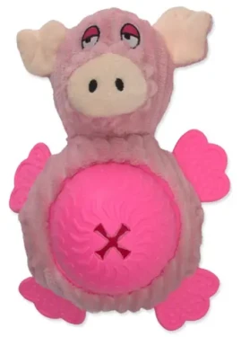HAVE A PET Plyšová hračka pre psov Snacky prasa ružová / pískacia / 21 cm / guma, plyš (854-344708)