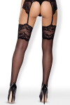 Pančuchy 810-STO black stockings - Obsessive L/XL černá