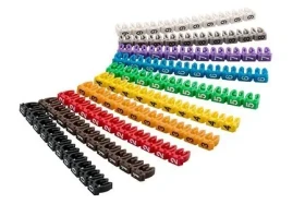 Goobay Označovacie klipy na kábel s číslami / Označovacie klipy / 10x10 ks / do O 2,5 mm (zvpzn01)