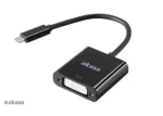 Akasa AK-CBCA09-15BK čierna / Redukcia USB-C na DVI / 15 cm (AK-CBCA09-15BK)