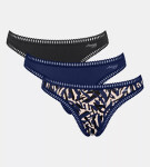 Dámske string nohavičky GO Crush C3P - MODRÉ - modré M008 - SLOGGI BLUE XS