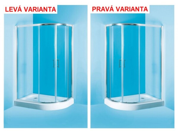 HOPA - Sprchovací asymetrický kút s vaničkou IBIZA II - Farba rámu zásteny - Hliník chróm, Rozmer A - 100, Rozmer B - 80, Smer zatváranie - Pravé (DX), Výplň - Číre bezpečnostné sklo - 5 mm OLBIBI210P