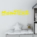 Veselá Stena Samolepka Monsters Farba: černá, Veľkosť: 100 x 29 cm