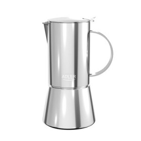 Adler AD 4417 Moka kanvička na 10 šálok 620 ml strieborná (AD 4417)