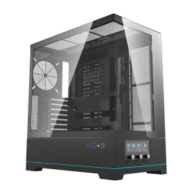 Darkflash DY451 čierna / Počítačová skriňa / ATX Mid Tower / Tvrdené sklo / Bez ventilátorov (DY451 Black WITHOUT)