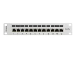 Lanberg sivý / Patch panel / 12 portov / 1U / CAT5E / FTP / 10" (PPF5-9012-S)