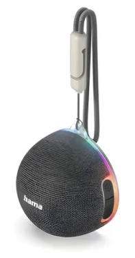 HAMA MagBuddy šedá / Bluetooth reproduktor / 5 W / magnetický krúžok / LED podsvietenie / Bluetooth 6.0
