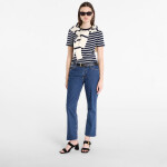 Tričko Tommy Hilfiger Slim Cody C-Nk S/S Tee Breton Stripe Dark Night/ Ecru S