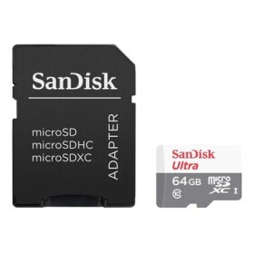 SanDisk Ultra microSDXC 64GB + adaptér / Class 10 / UHS-I / čítanie: až 100MBs (SDSQUNR-064G-GN3MA)