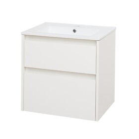 Mereo Opto, kúpeľňová skrinka s keramickým umývadlom 61cm, biela CN910