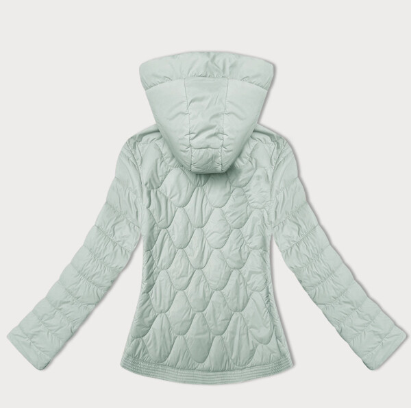 Dámska krátka prešívaná bunda v mätovej farbe J Style (16M9239-156) odstíny zelené L (40)