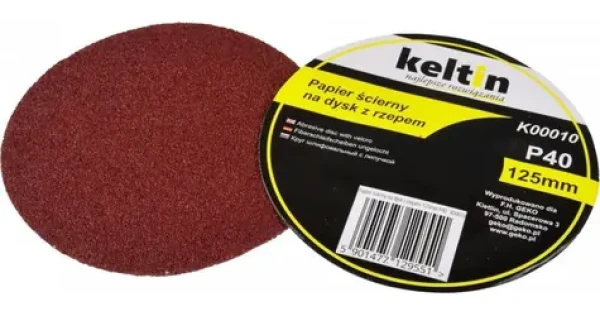 GEKO Brúsny kotúč na suchý zips 125 mm P40 / Brúsny kotúč / zrnitosť P40 / balenie 100 ks (K00010)