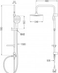 MEXEN/S - X17 chróm sprchový stĺp 798171791-00
