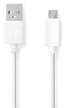 Nedis USB-A - USB-C biela / Dátový kábel / USB 2.0 / 15 W / 480 Mbps / 0,5 m (CCGL60600WT05)