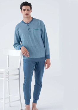 Pánske pyžamo Karelpiu KC8204 4XL Modrá
