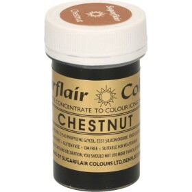 Gélová farba chestnut kaštanová 25g - Sugarflair - Sugarflair