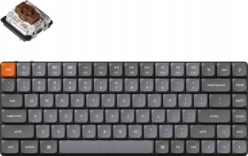 Keychron Keychron - K3 Max QMK/VIA Wireless Custom Mechanical Keyboard - Niskoprofilowa Bezdrôtová Klawiatura Mechaniczna biele Gateron Brown