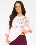 Pyžamo Cornette 1105/497 Floris 2 3/4 S–2XL Růžová L
