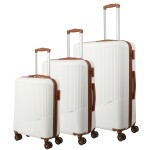 Sada cestovných kufrov Travelite Bali S,M,L White/Cognac