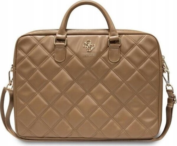 Guess Guess Quilted 4G Computer Bag - Taška na notebooka 15" / 16" (Hnedý)