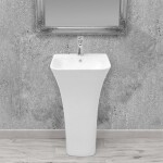 REA - Voľne stojace umývadlo Ada Slim 45,5x44,5 biela REA-U9902