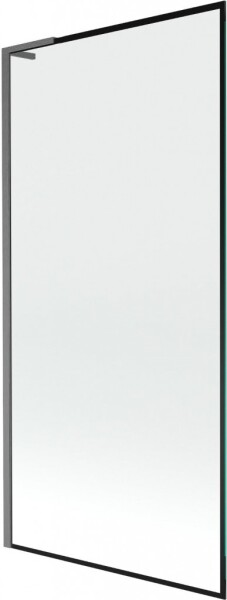 MEXEN/S - Next L vaňová zástena FIX 90 x 150, čierna vzor, grafit kartáčovaná 895-090-000-03-70-66