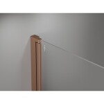 MEXEN - MIST vaňová zástena 120x150 cm 6mm 2-s, meď kartáčovaná, číra, pravá 8A9-120-002-65-00-P