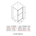CERANO - Sprchovací kút Versaro L/P - 6 mm - čierna matná, transparentné sklo - 80x100 - zasúvacia CER-8050BD80284