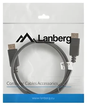 Lanberg DisplayPort kábel V1.2 M/M 1m čierna / 4K (CA-DPDP-10CC-0010-BK)