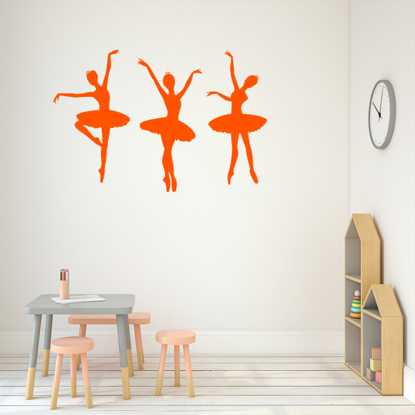 Veselá Stena Samolepka Balet Farba: oranžová, Veľkosť: 100 x 67 cm