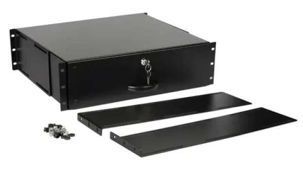 Equip Zásuvka do 19" racku 3U čierna / Zásuvka / Uzamykateľná / 485x400x130 mm (EZD-3-B)