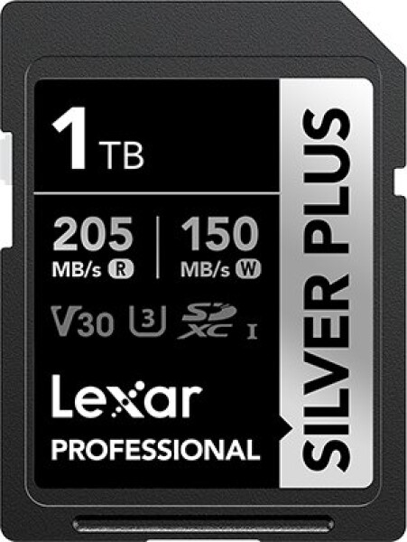 Lexar Professional Silver Plus SDXC 1 TB Class 10 UHS-I/U3 V30 (LSDSIPL001T-BNNNG)