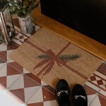 Bella Rose Vianočná rohožka z kokosových vlákien Darček s mašľou