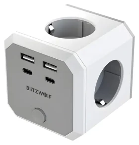 BlitzWolf BW-EC2 / Napájacia kocka / 4X AC / 2x USB-A / 2x USB-C / 4000W (BW-EC2)