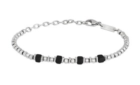 BREIL Štýlový pánsky náramok z ocele a gréckej keramiky Mixology TJ3430