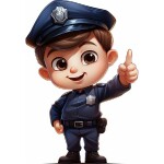 Jedlý papier policajt 19,5 cm - Pictu Hap - Pictu Hap