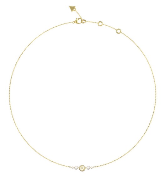 Guess Elegantný pozlátený náhrdelník Tiny Pearly JUBN05519JWYGT/U