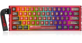 Redragon Venom červená / Herná klávesnica / mechanická / Redragon UltraMag Next-Gen / drôtová / podsvietená (K753-RGB-M)