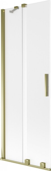 MEXEN/S - Velar dvojkrídlová posuvná vaňová zástena 75 x 150, dekor, zlatá 896-075-000-31-50